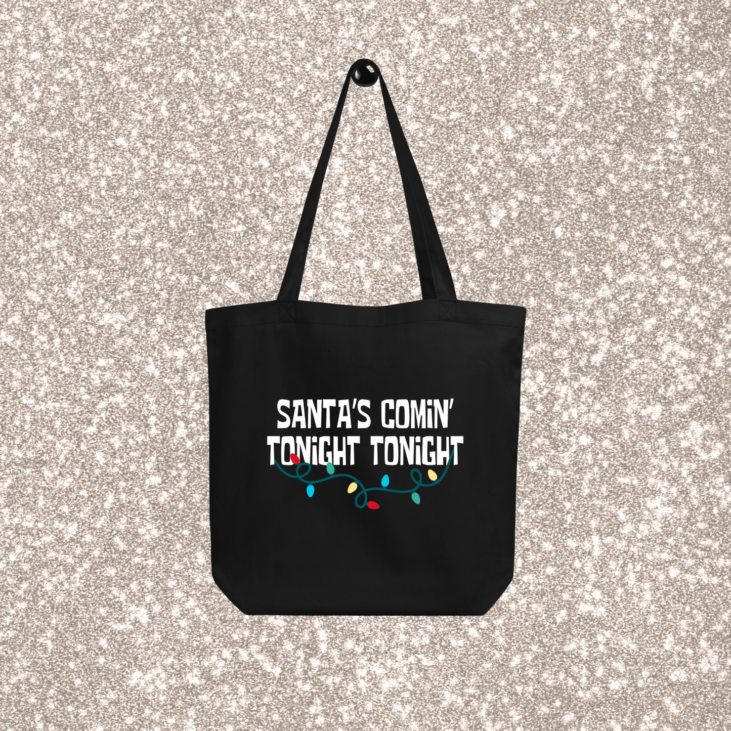 Santa's Comin' Tote | Black