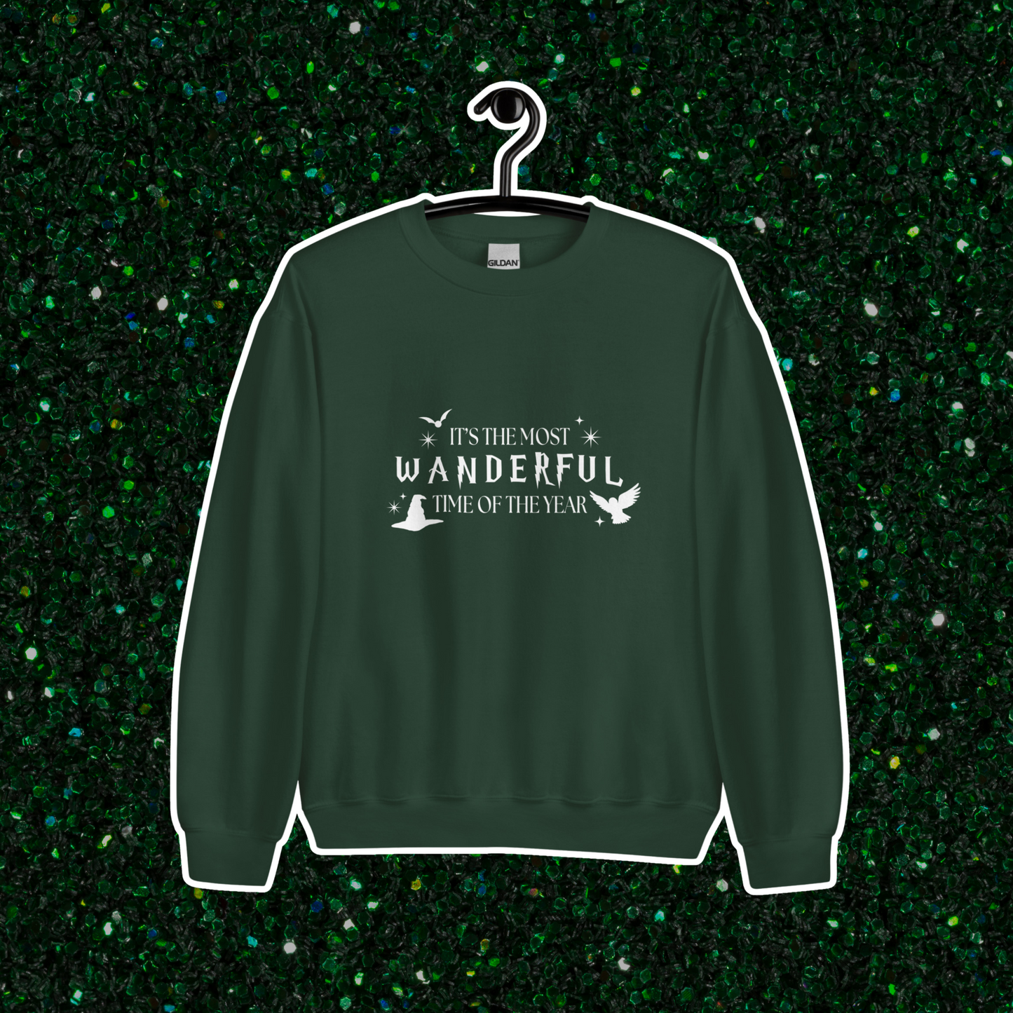 Most Wanderful Time Crewneck | Forest Green