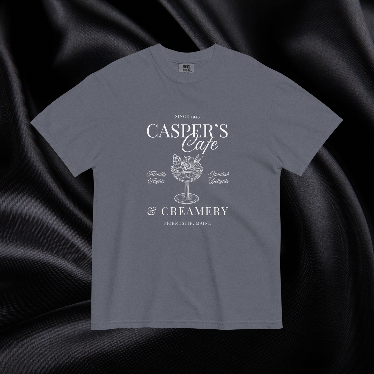 Casper's Cafe Comfort Colors Tee | Denim