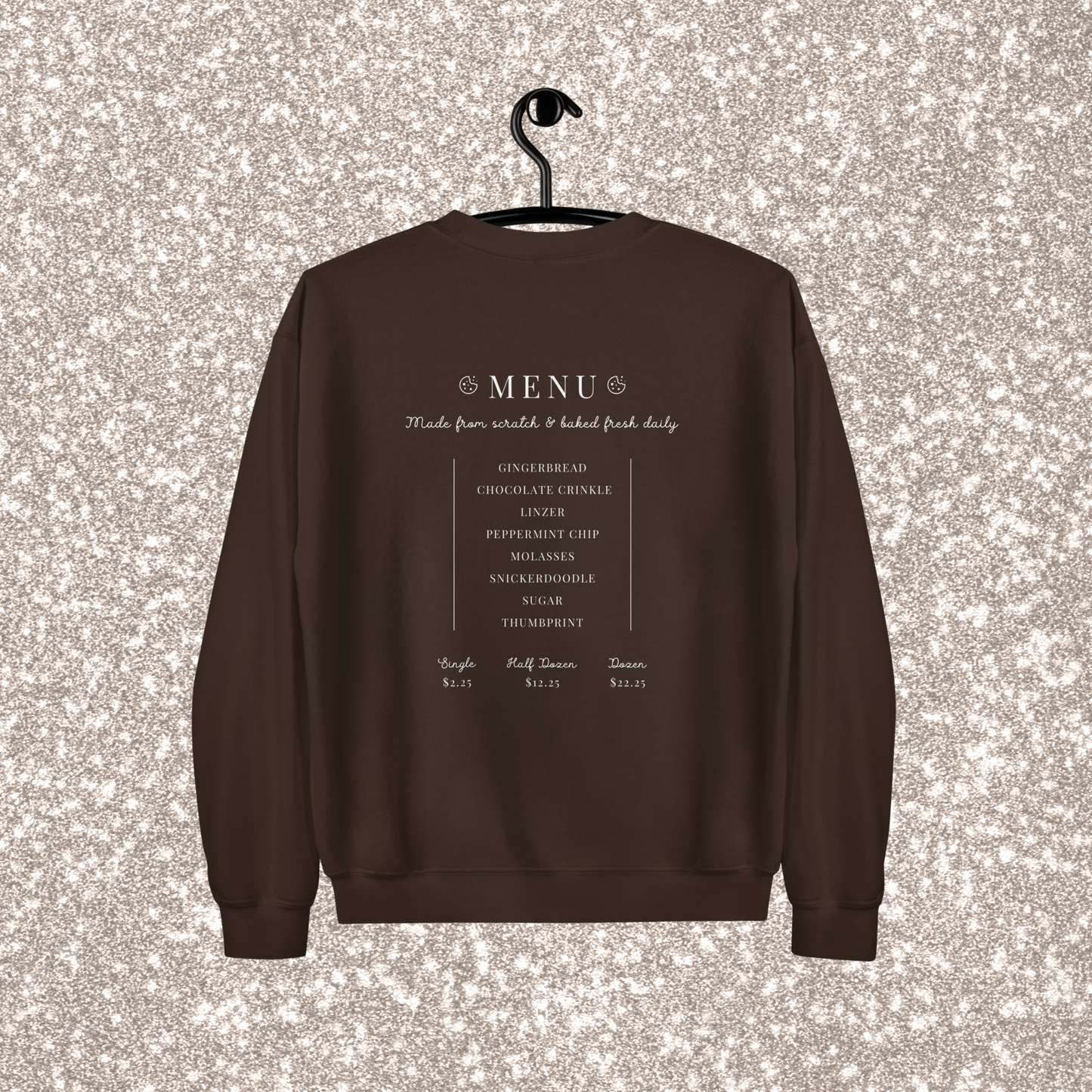 Kringle's Cookie Co. Crewneck | Dark Chocolate