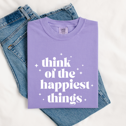 Happiest Things Comfort Colors Tee | Violet