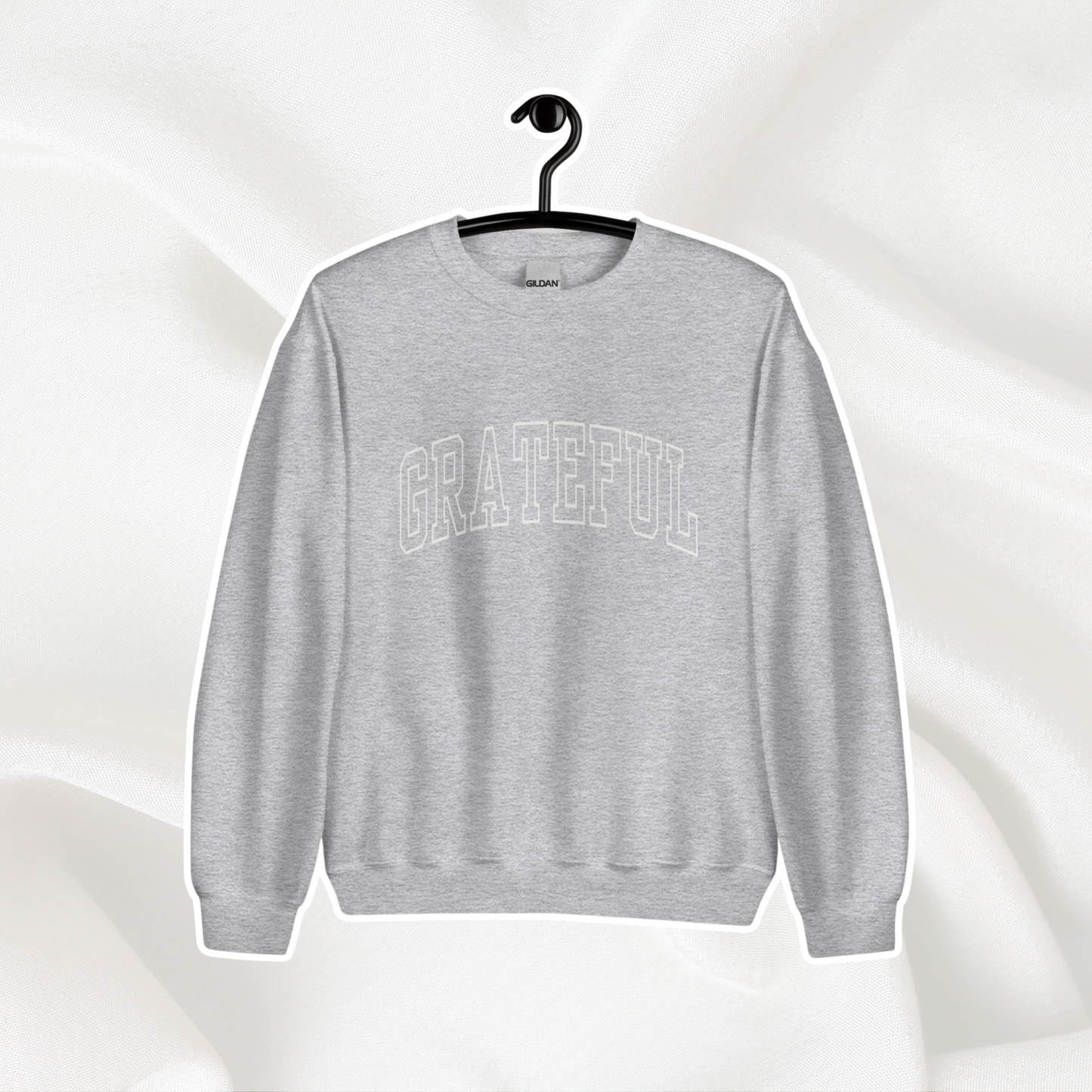 Varsity Grateful Crewneck | Sport Gray (White Print)