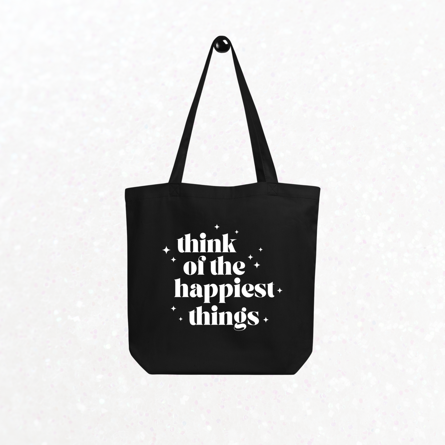 Happiest Things Tote Bag | Black