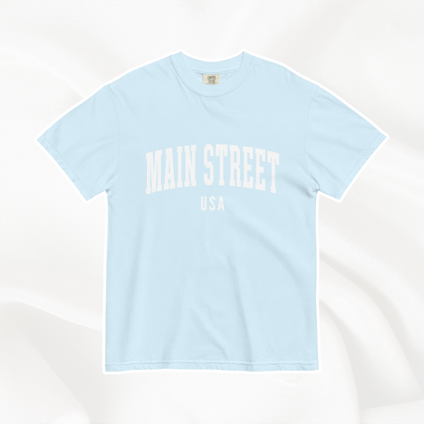 Main Street USA Comfort Colors T-shirt | Chambray