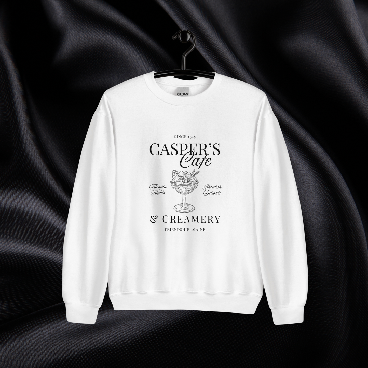 Casper's Cafe Crewneck | White