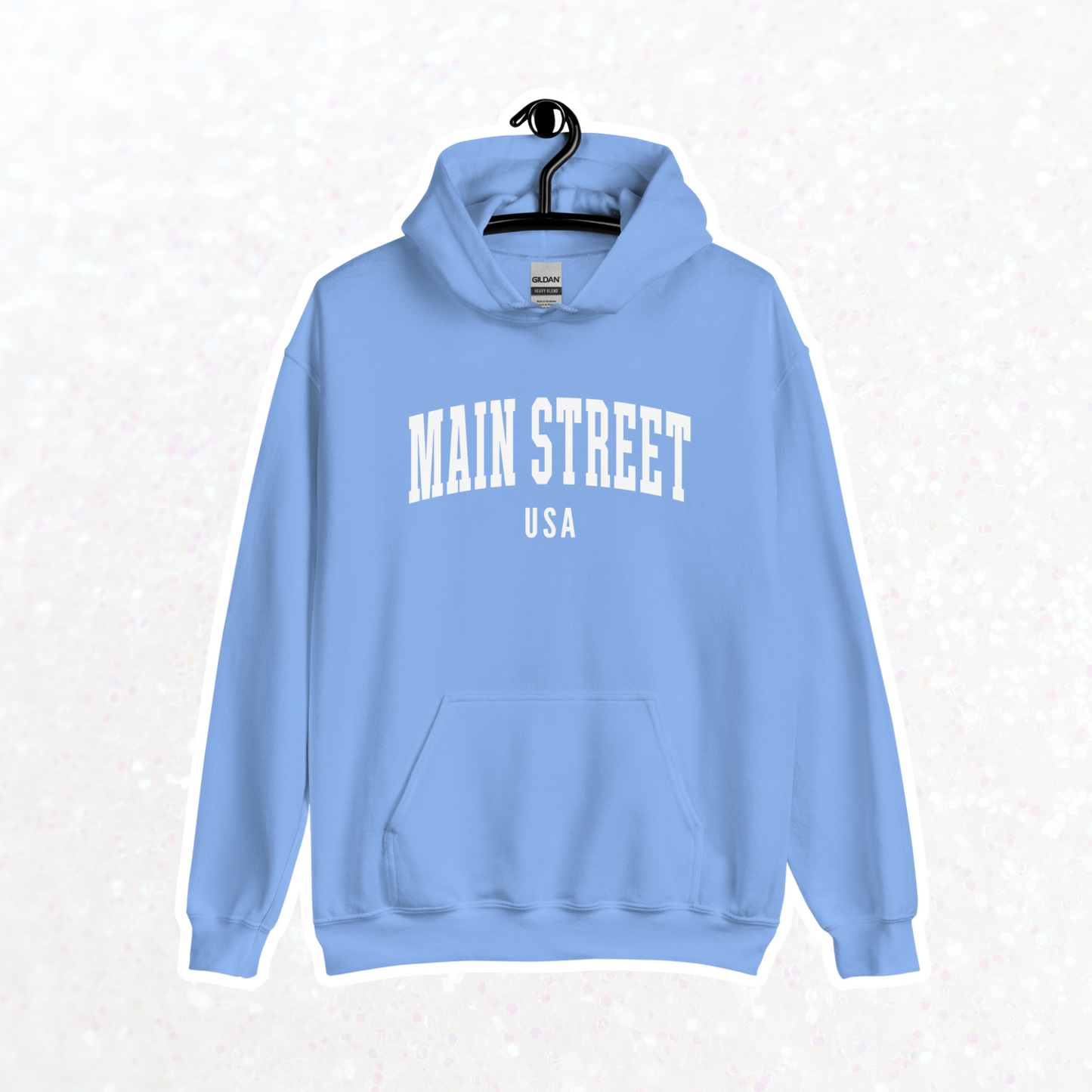 Main Street USA Hoodie | Carolina Blue