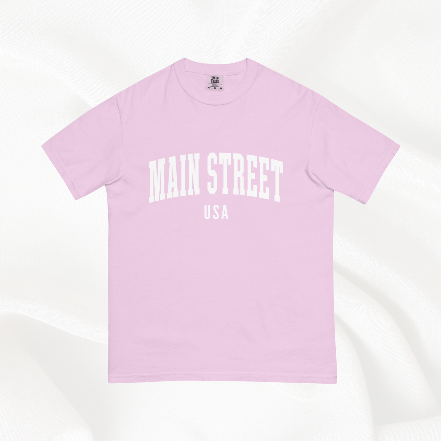 Main Street USA Comfort Colors T-shirt | Orchid (White Print)