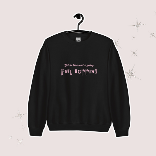 Get in Loser Crewneck | Black (Pink Print)