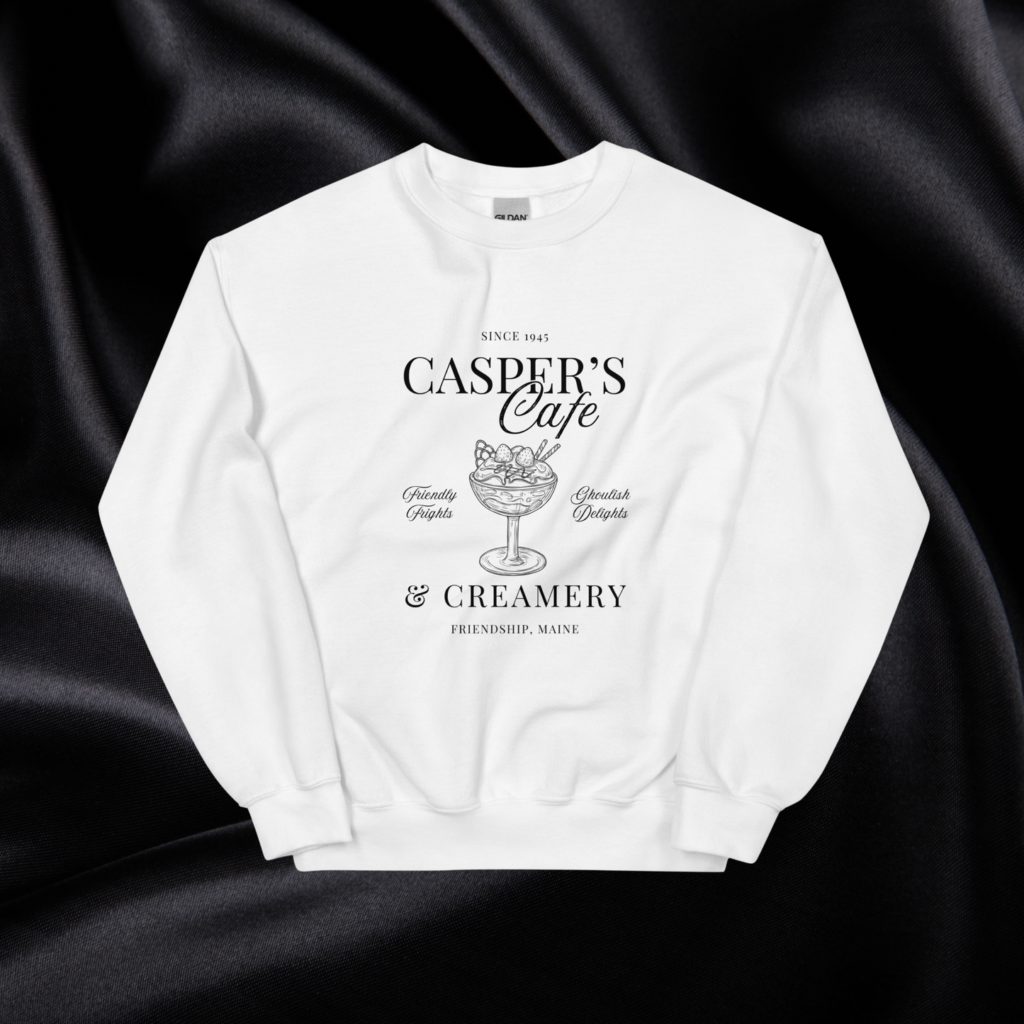 Casper's Cafe Crewneck | White