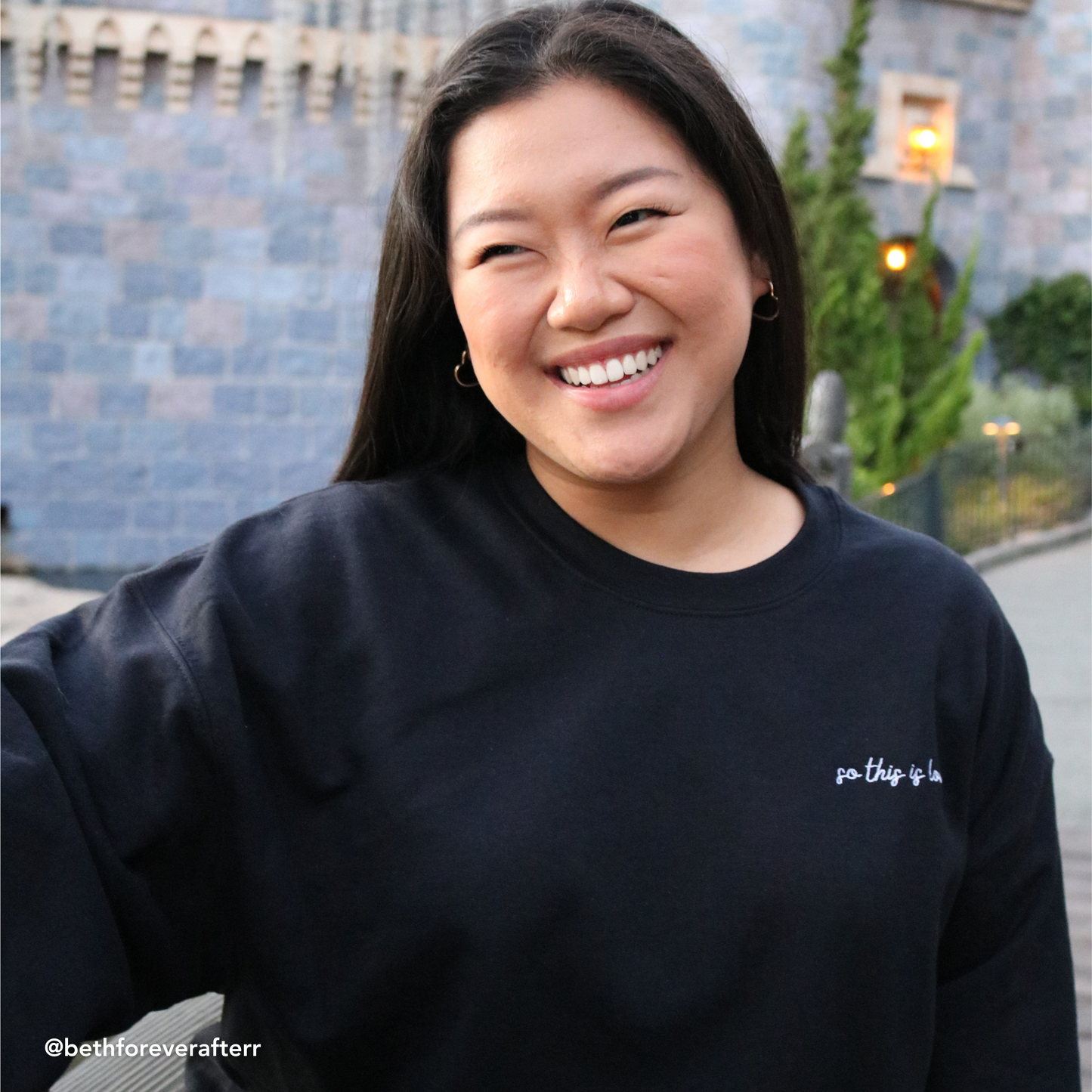 So This is Love Embroidered Crewneck | Black