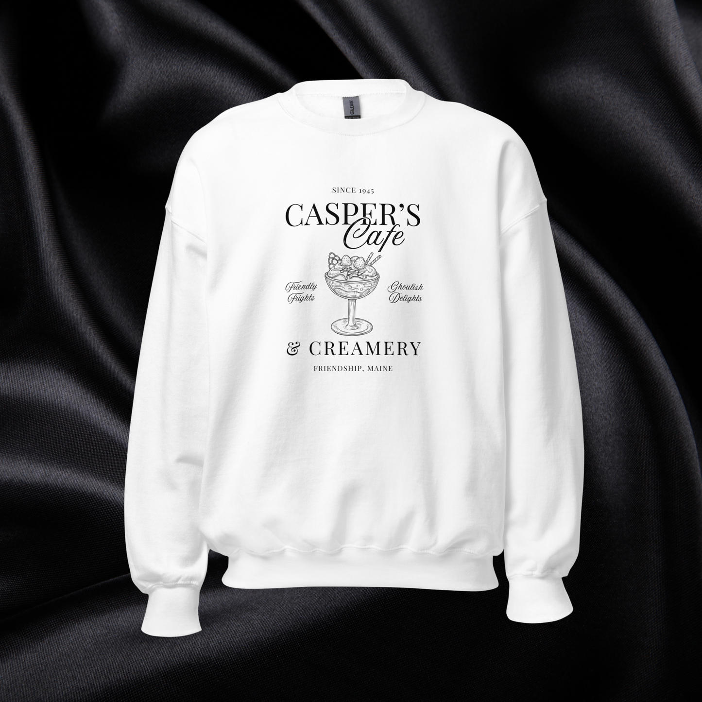Casper's Cafe Crewneck | White