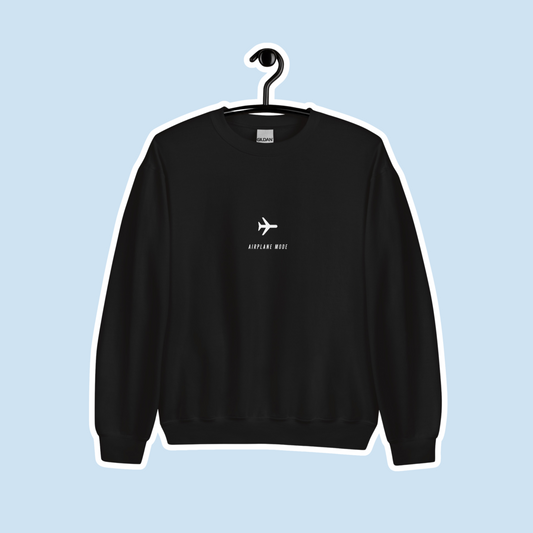 Airplane Mode Crewneck | Black