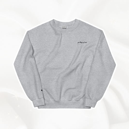 So This is Love Embroidered Crewneck | Sport Gray