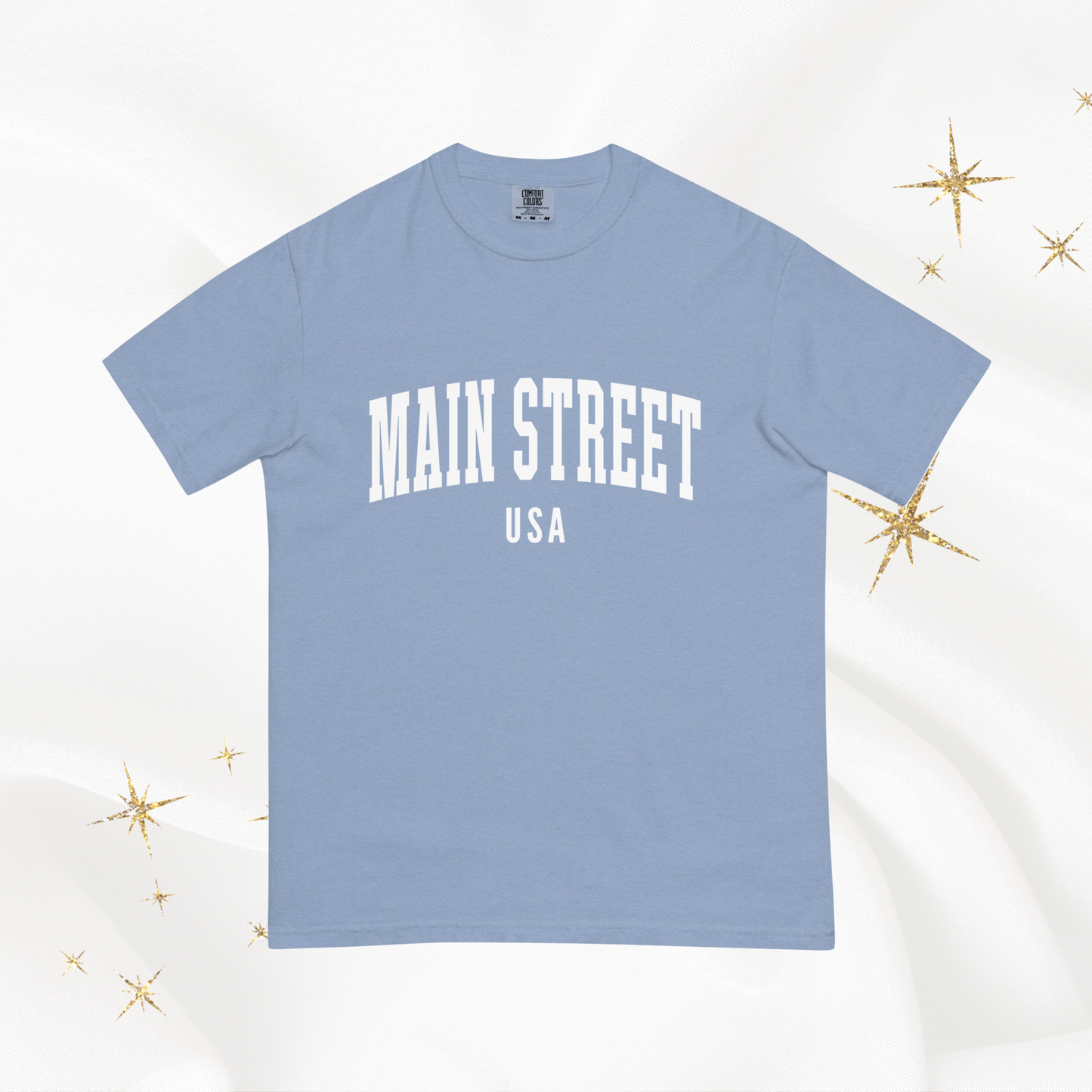 Main Street USA Comfort Colors T-shirt | Washed Denim