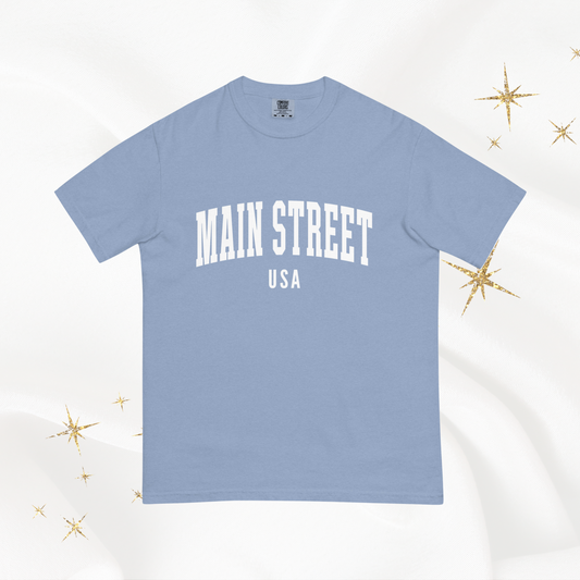 Main Street USA Comfort Colors T-shirt | Washed Denim