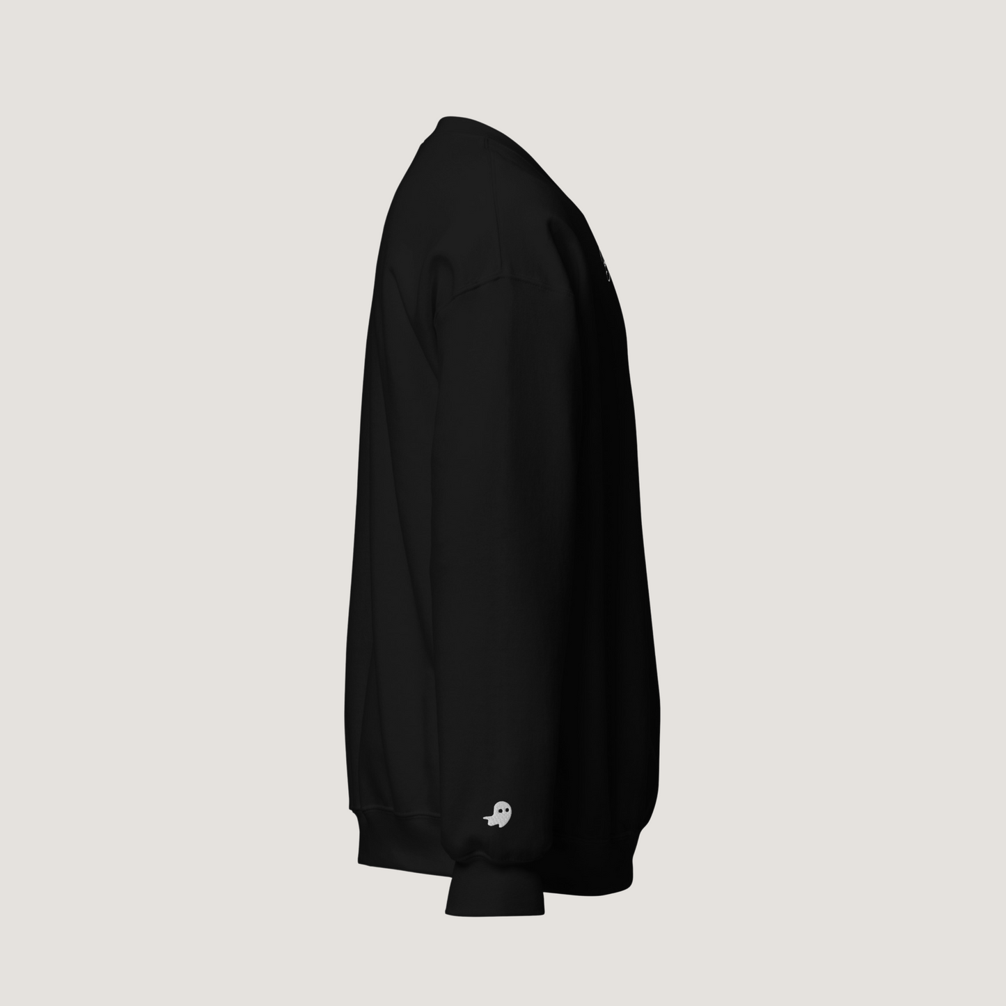 Embroidered Boo Crewneck | Black