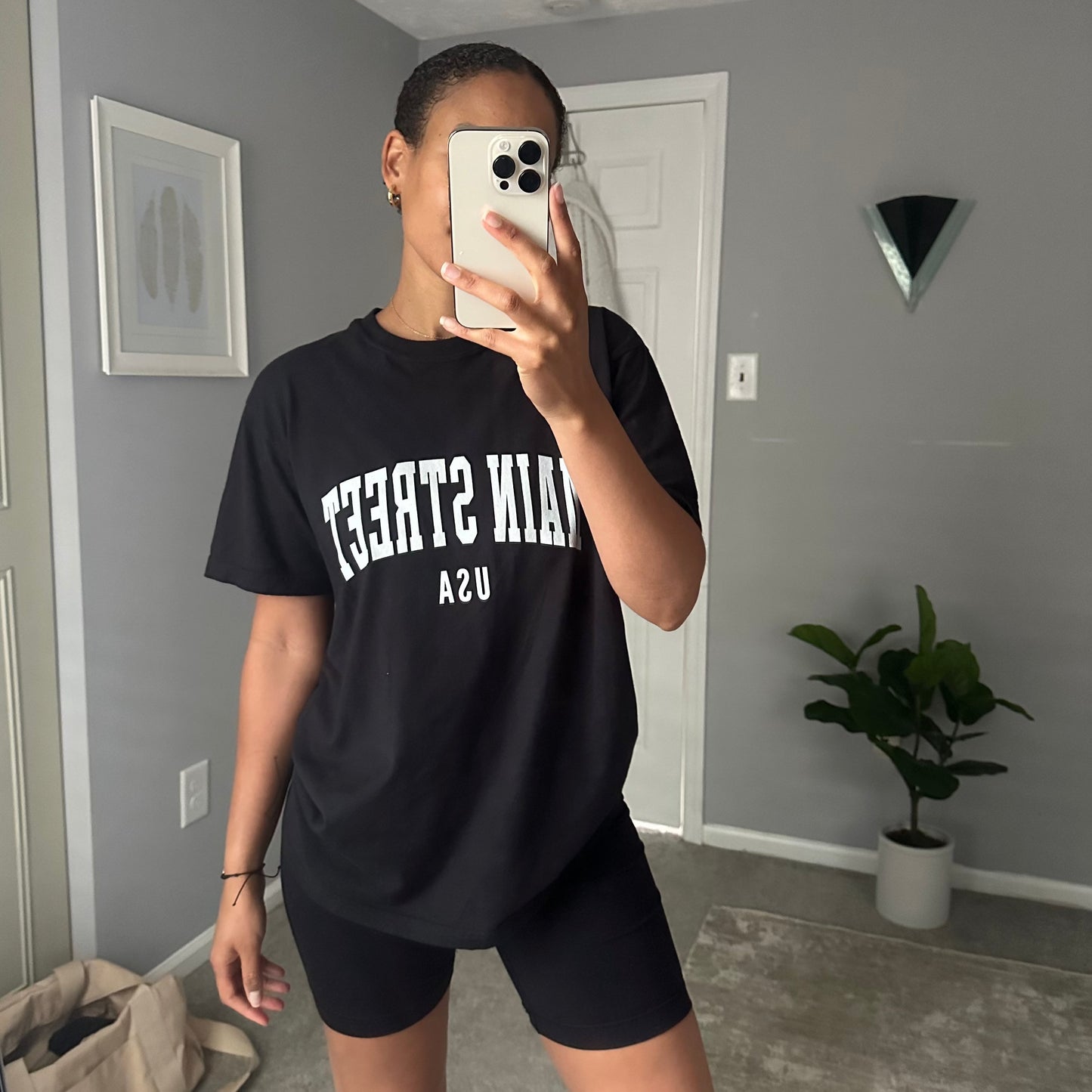 Main Street USA Comfort Colors T-shirt | Black (White Print)