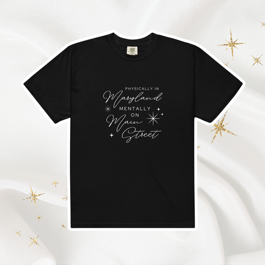 Mentally on Main Comfort Colors Tee, Maryland | Black