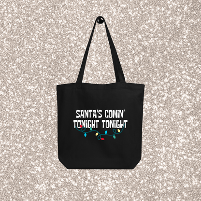 Santa's Comin' Tote | Black
