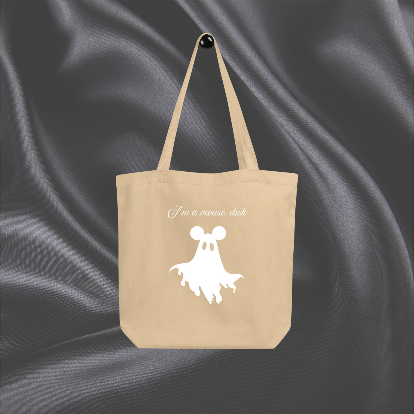 I'm a Mouse Canvas Tote (White Print)