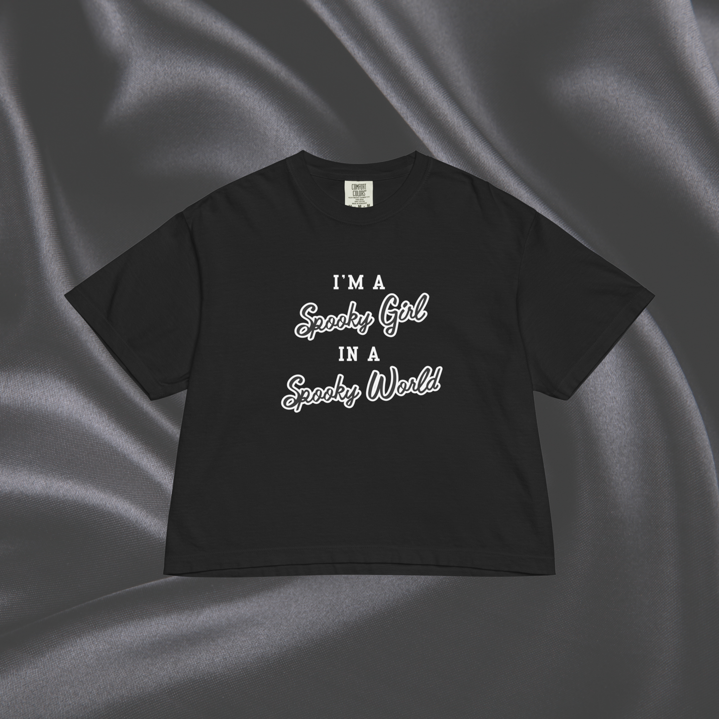 Spooky Girl Comfort Colors Crop Tee | Black