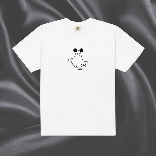 Mouse Ears Ghost Tee | White, Outline