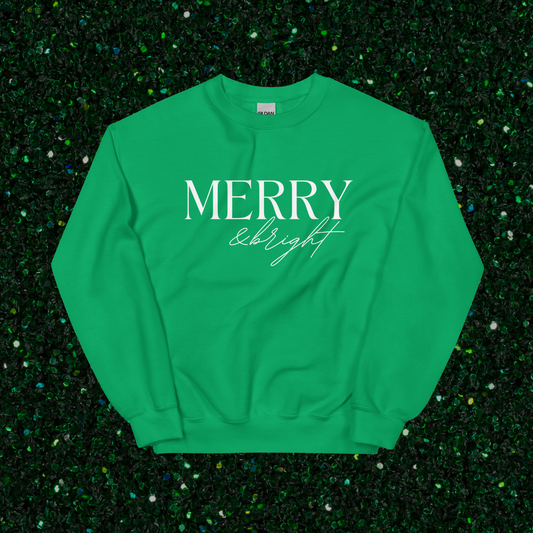 Merry & Bright Crewneck | Irish Green