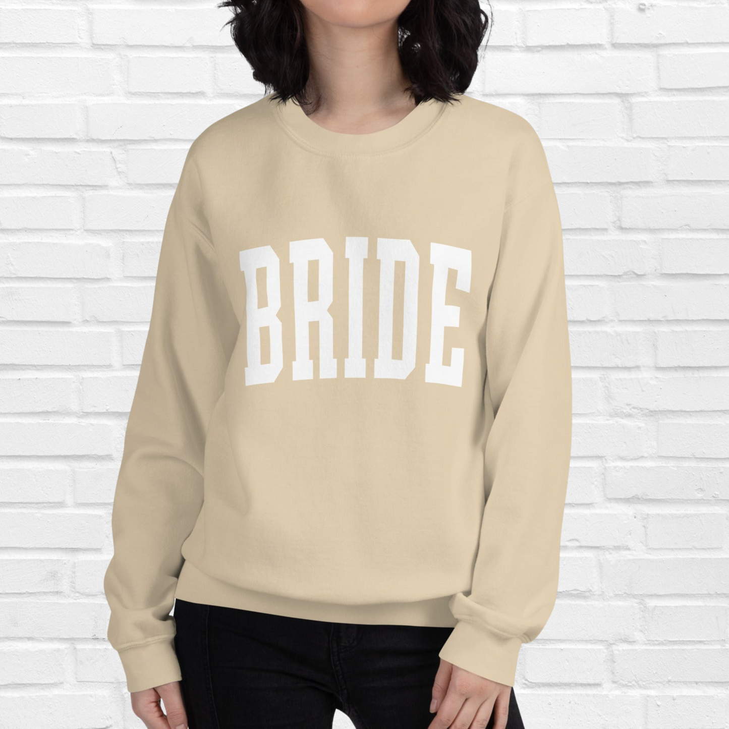 Varsity Bride Crewneck | Sand