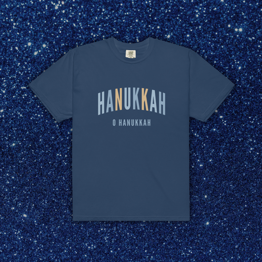 Hanukkah O Hanukkah Comfort Colors Tee | True Navy