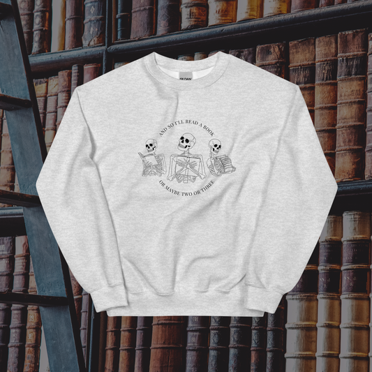 Literary Skeletons Crewneck | Ash