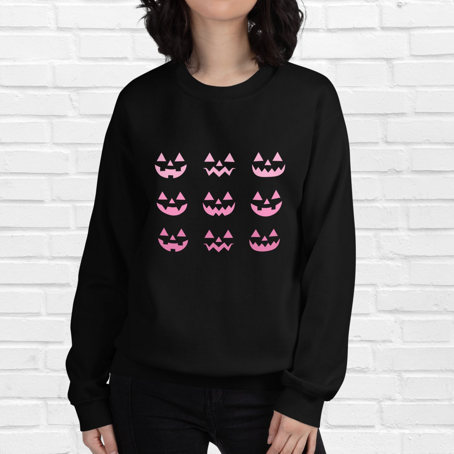 Pink Pumpkins Crewneck | Black