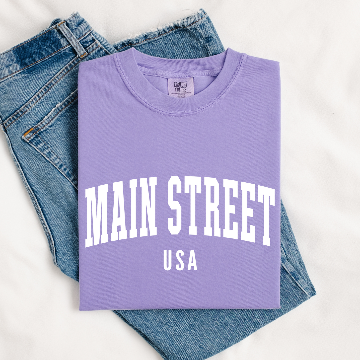 Main Street USA Comfort Colors T-shirt | Violet