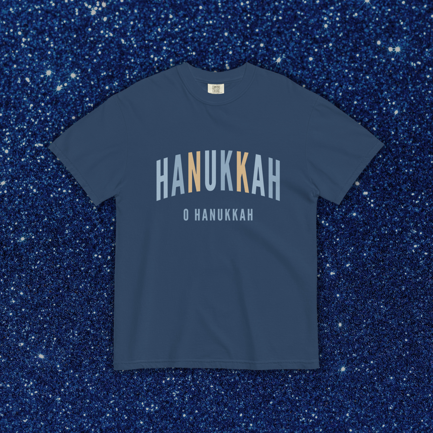 Hanukkah O Hanukkah Comfort Colors Tee | True Navy