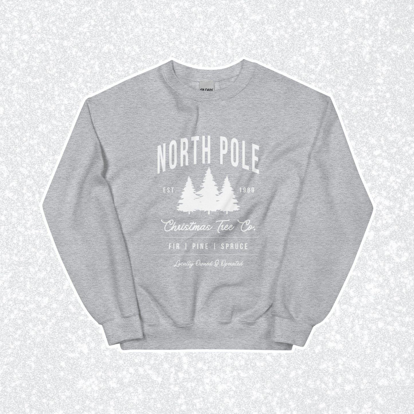 North Pole Christmas Tree Co. Crewneck | Sport Gray