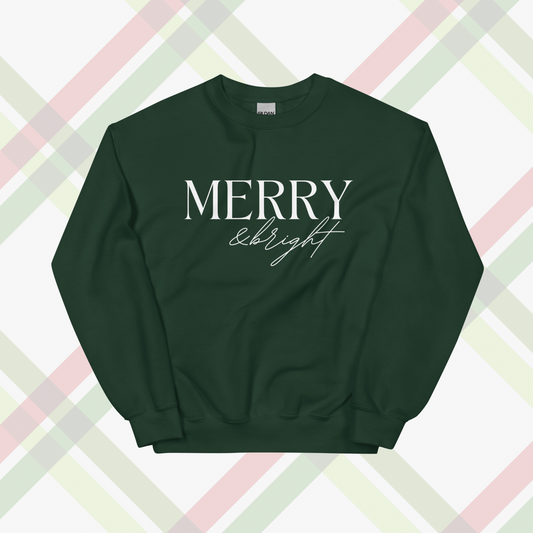 Merry & Bright Crewneck | Forest Green