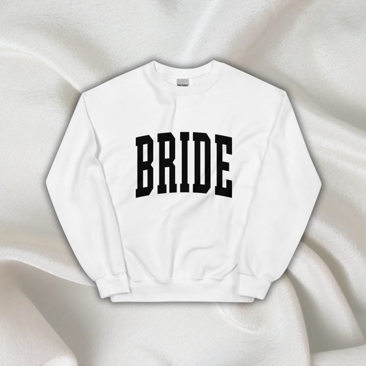 Varsity Bride Crewneck | White