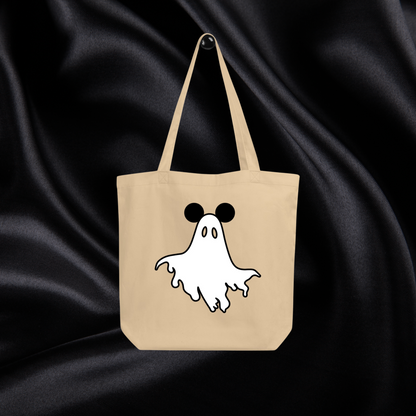 Ghost Mouse Organic Tote | Tan, Outline