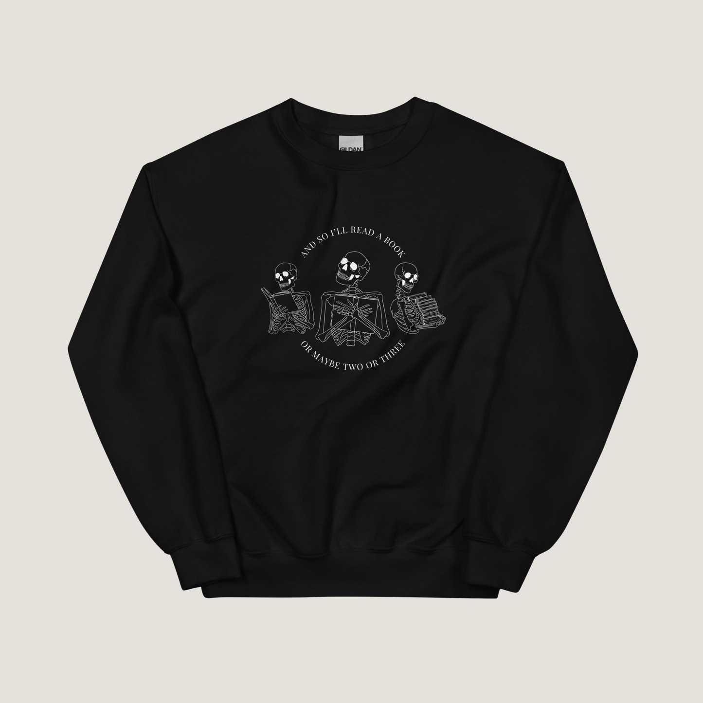 Literary Skeletons Crewneck | Black