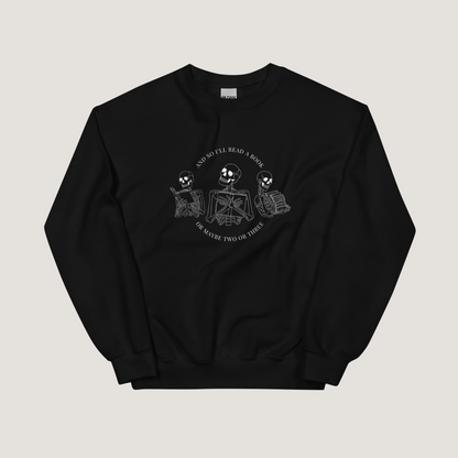 Literary Skeletons Crewneck | Black