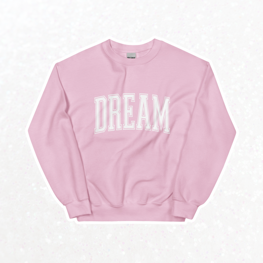 Varsity Dream Crewneck | Light Pink