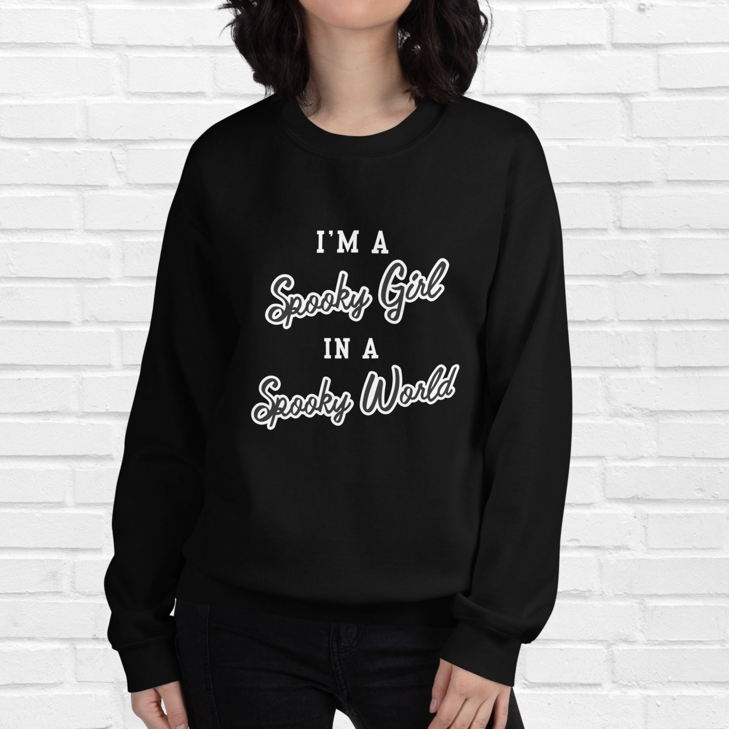 Spooky Girl Crewneck | Black