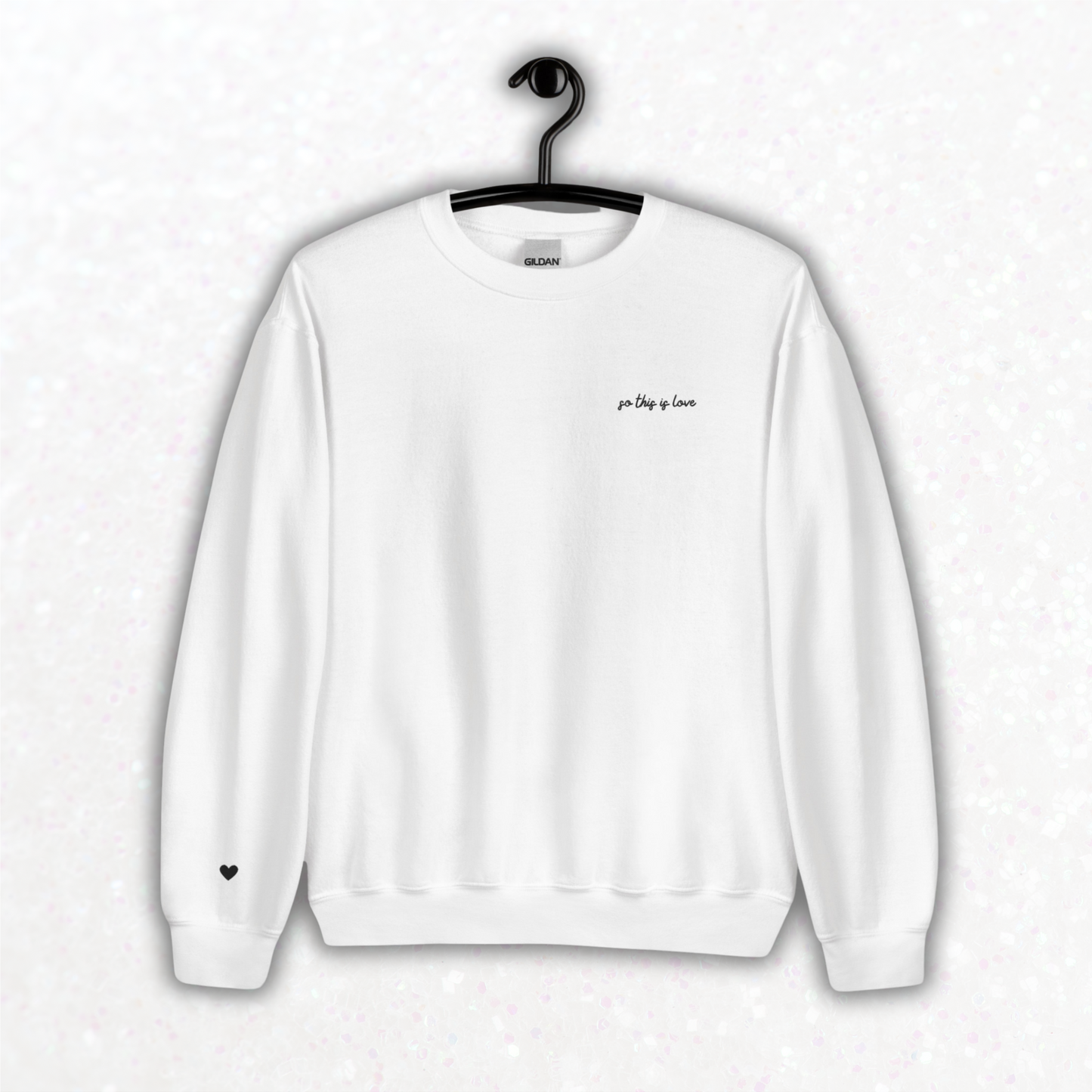 Donc c’est l’amour brodé Crewneck | Blanc