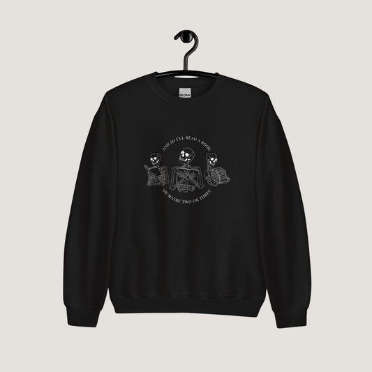 Literary Skeletons Crewneck | Black