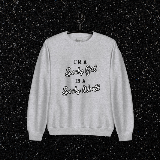 Spooky Girl Crewneck | Sport Gray