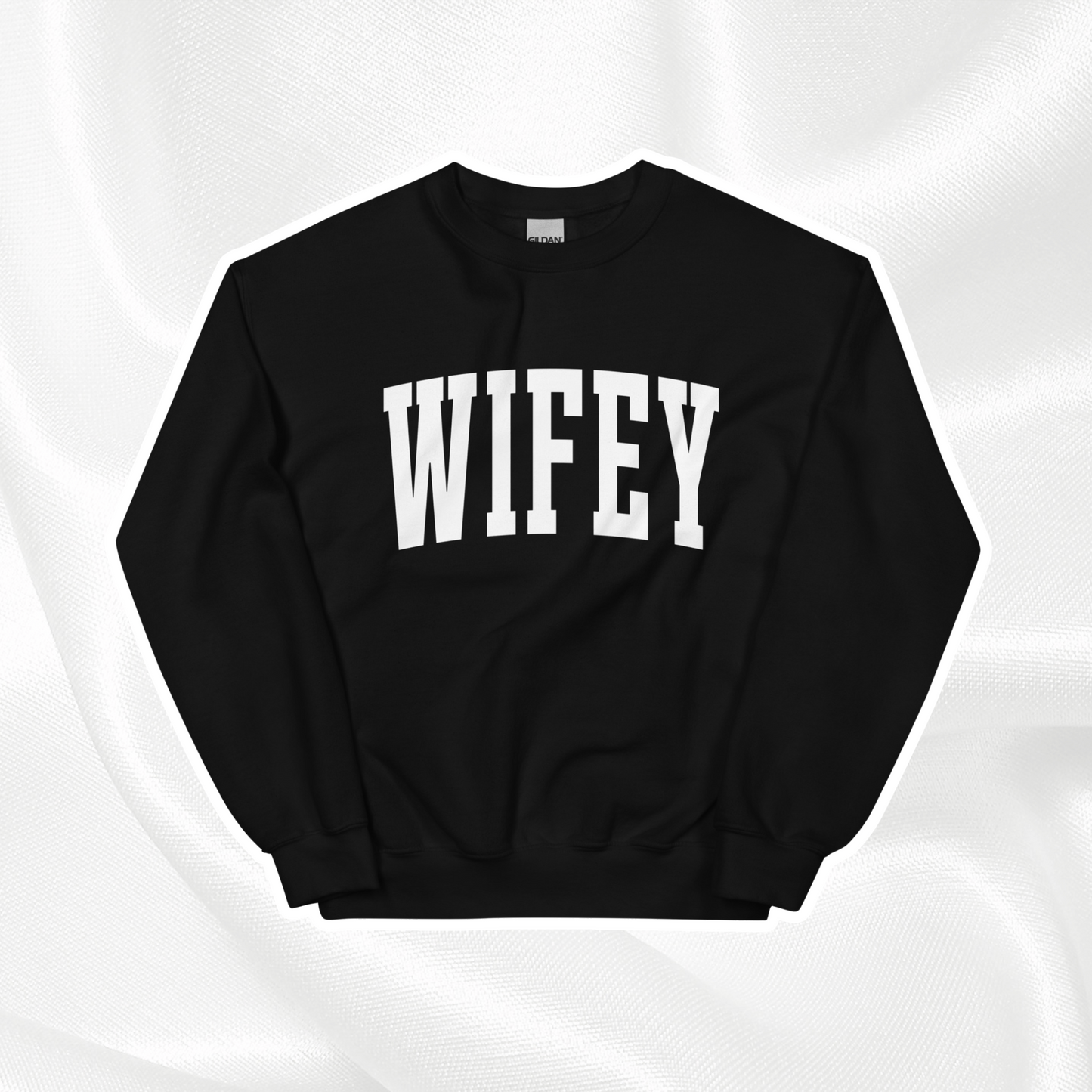 Varsity Wifey Crewneck | Black