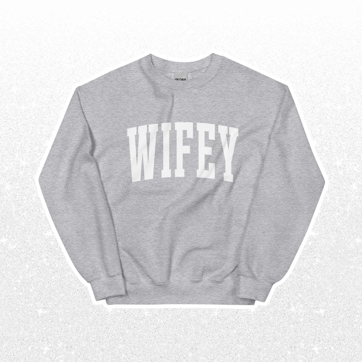 Varsity Wifey Crewneck | Sport Gray