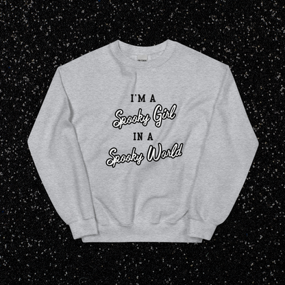 Spooky Girl Crewneck | Sport Gray
