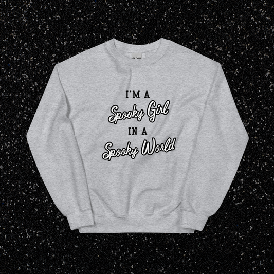 Spooky Girl Crewneck | Sport Gray