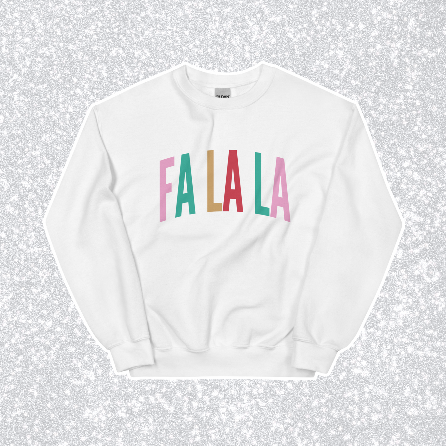 Fa La La Crewneck | White