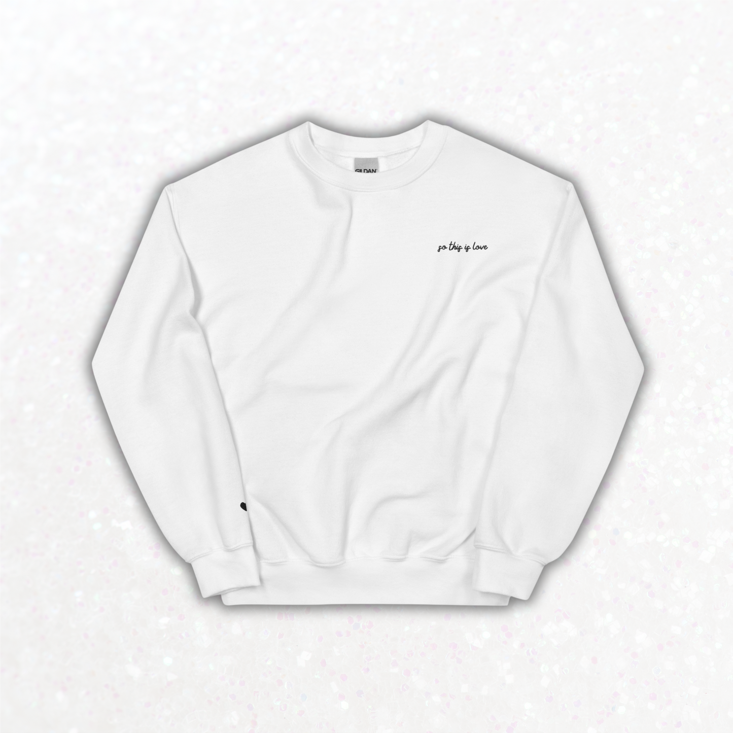 Donc c’est l’amour brodé Crewneck | Blanc